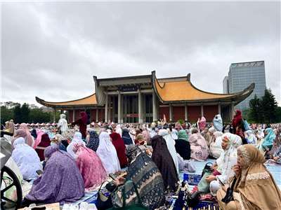 Gema Takbir di Jantung Taipei, Ribuan WNI Rayakan Kemenangan di Sun Yat-sen Memorial Hall (RtiSI)