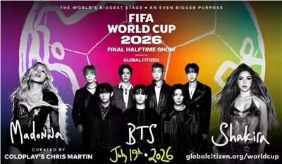 FIFA World Cup Halftime Show 2026 akan menghadirkan Madonna, BTS, dan Shakira (foto: situs web resmi FIFA)