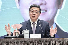 Perdana Menteri Cho Jung-tai (卓榮泰) hari ini (19/5) dalam “Pers Konferensi 20 Mei”. (Foto: CNA)