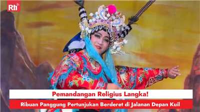 Pemandangan Religius Langka! Ribuan Panggung Pertunjukan Berderet di Jalanan Depan Kuil Yu Ci Ye Gong Lucao (RtiSI)