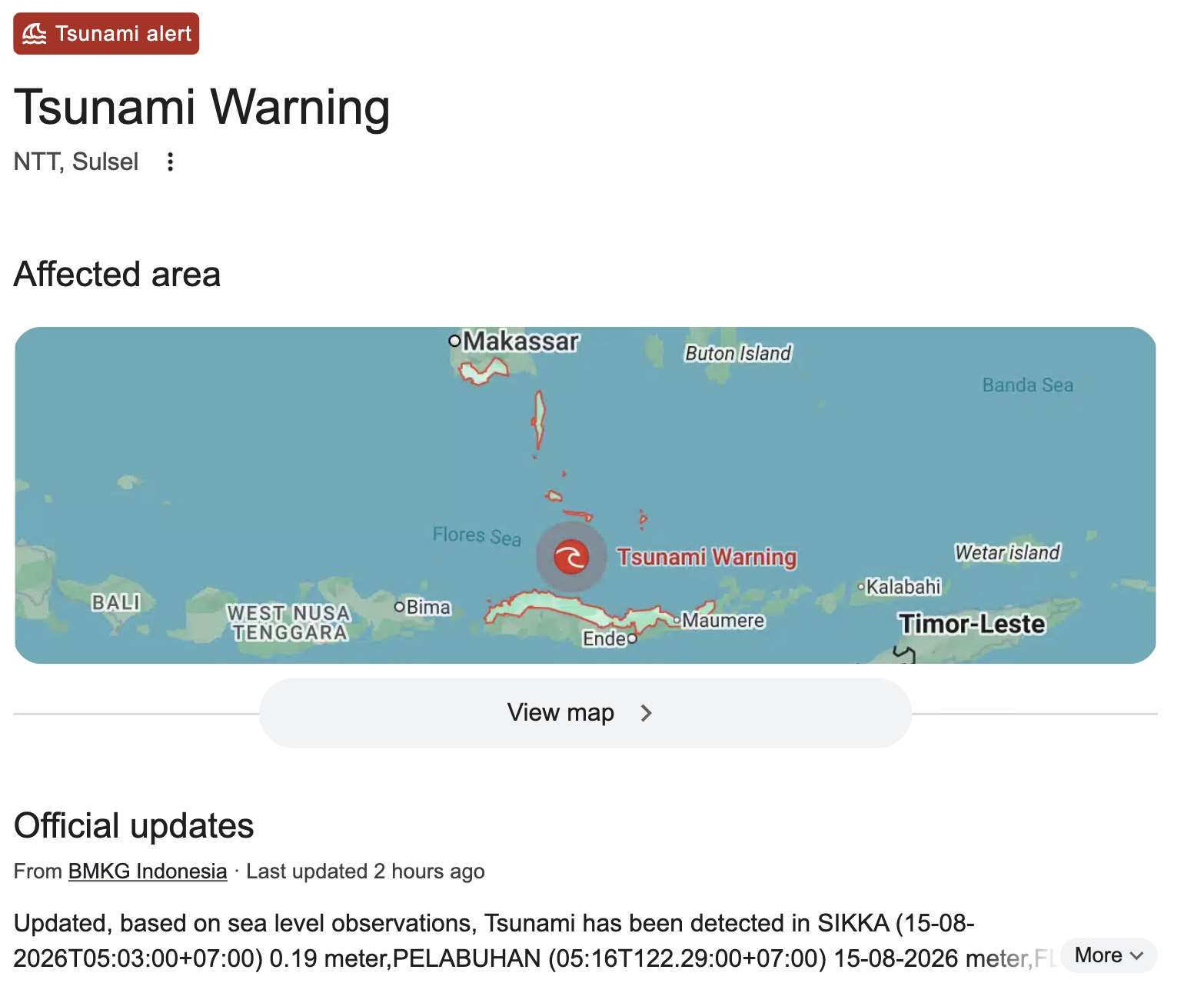 Gempa NTT (Foto: SS Google)