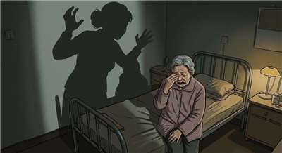 kekerasan terhadap lansia (ilustrasi: AI)