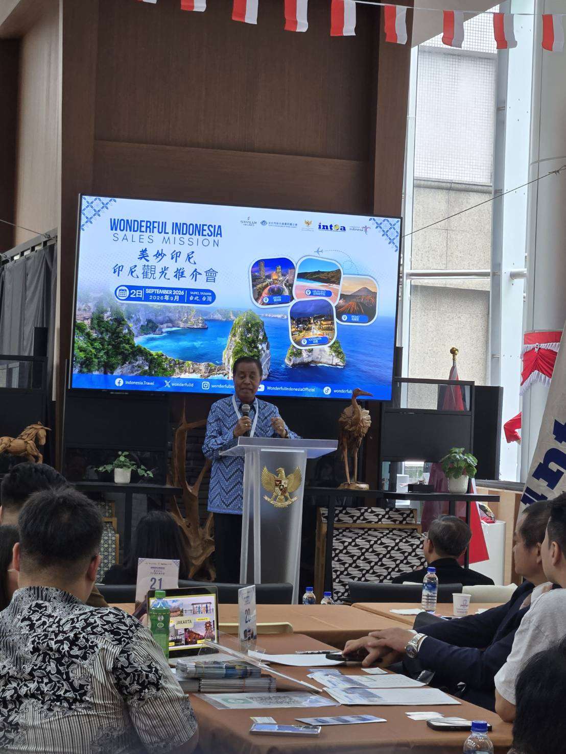 Direktur IINTOA, Paul Edmundus menghadiri “Wonderful Indonesia Sales Mission” yang digelar di KDEI, Taipei (foto: RtiSI)