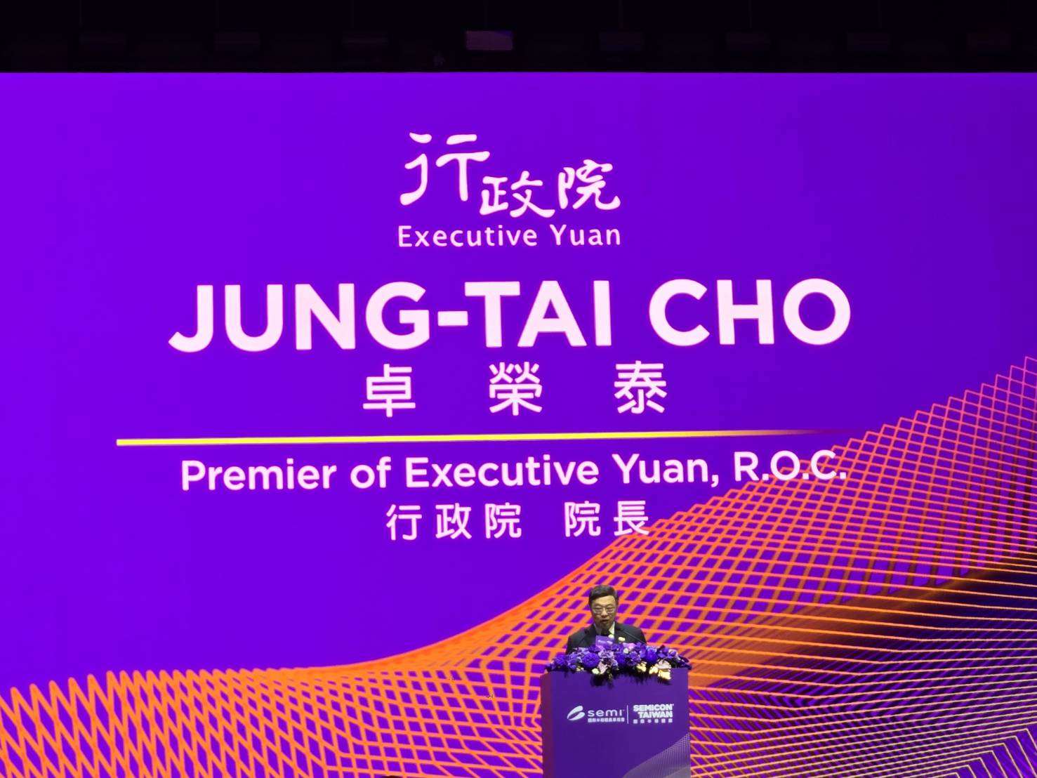 FF Perdana Menteri Cho Jung-tai memberikan kata sambutan dalam pembukaan SEMICON Taipei 2026