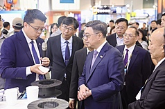 PM Cho Jung-tai menghadiri  Pameran Industri Plastik dan Karet Internasional Taipei 2026 (foto: CNA)