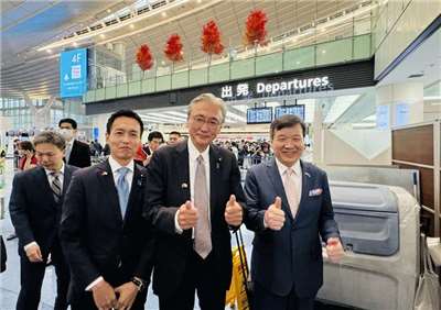日本の超党派議員連盟である、日華議員懇談会の古屋圭司会長率いる双十国慶節祝賀団は9日から台湾を訪問しています。（写真：CNA）