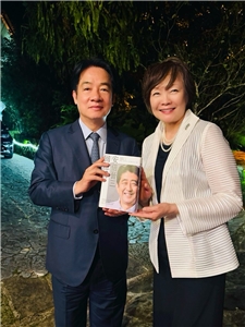 南部・台南市で安倍昭恵さん（右）と会食した頼清徳・総統。