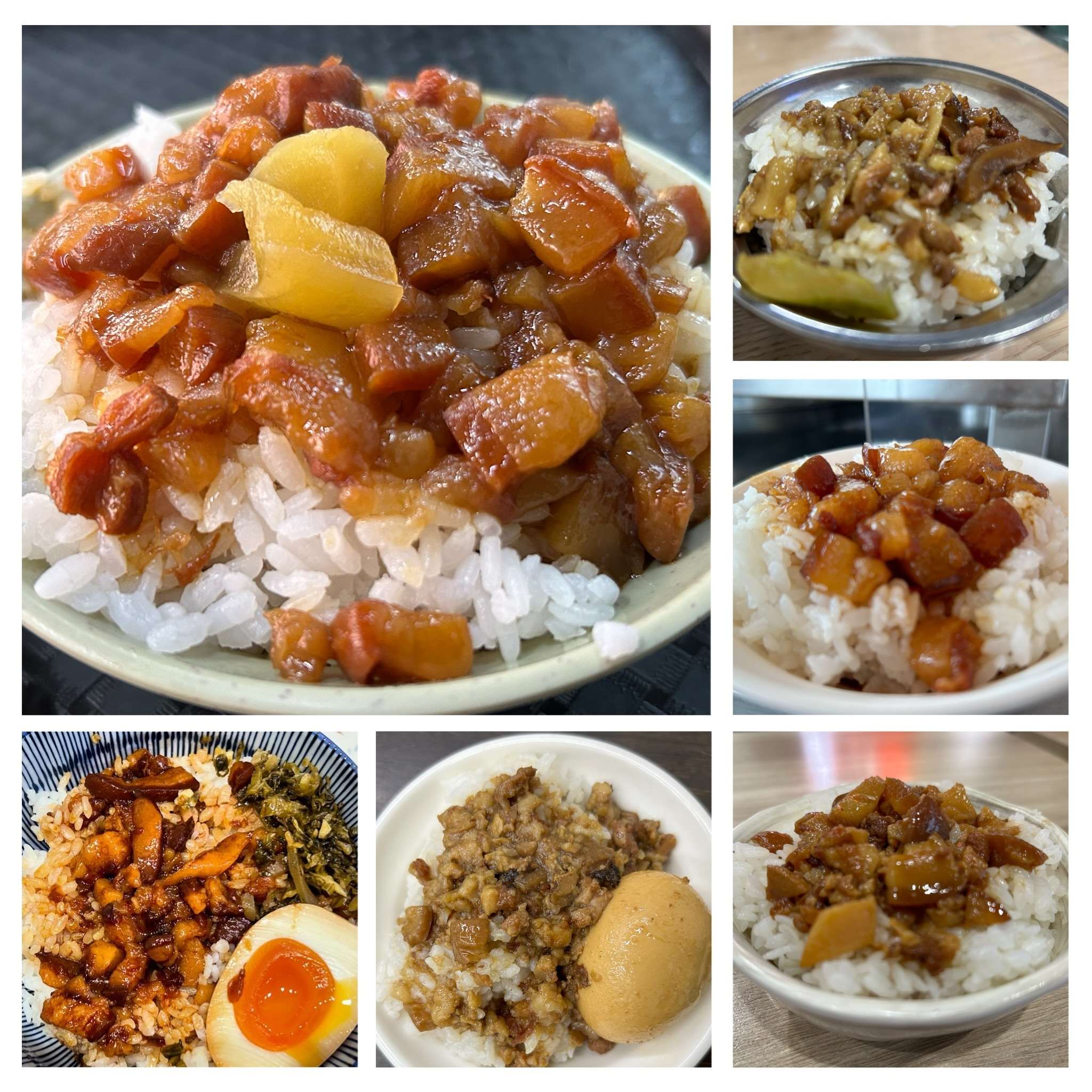 この1年に食した台北・新北市各店の滷肉飯/魯肉飯
