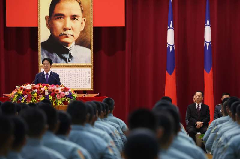 頼清徳・総統は12日、「三軍士官学校新入生合同入学式典」を主宰、新入生の国軍への加入を歓迎すると共に、台湾海峡の平和の大切さを語った。（写真：Rti）
