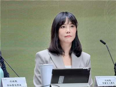 行政院の李慧芝・報道官。（写真：Rti）