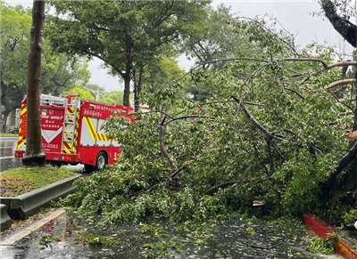 台風30号（チャンピー）が、23日から24日にかけて台湾に最接近し、台湾全土で被害が出た。（写真：Rti）
