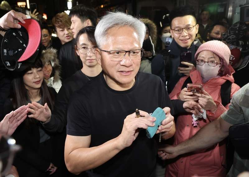 米半導体大手エヌビディア(NVIDIA)の黄仁勲（ジェンスン・フアン）CEO。（写真：CNA）