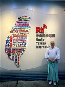 石鎚神社石鎚本教大訓導の陳凱鈞・先生です。（写真：呂学臨）