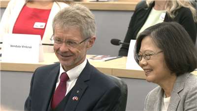 チェコのミロシュ・ビストルチル上院議長が台湾を訪問し、与野党の要人と会談。台湾とのパートナーシップを深めた。（写真：Rti）