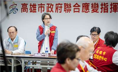 「2026都市強靭性（防空）演習」は7日、南部・台南市、高雄市、最南端・屏東県で実施。初めて中華民国国軍の定例軍事演習「漢光演習」に合わせて行われた。蕭美琴・副総統は、今回の演習は演習を通じて軍・民間・行政の連携を強化することで、「全民防衛」の強靭性を示していくことであると語った。（写真：総統府提供）
