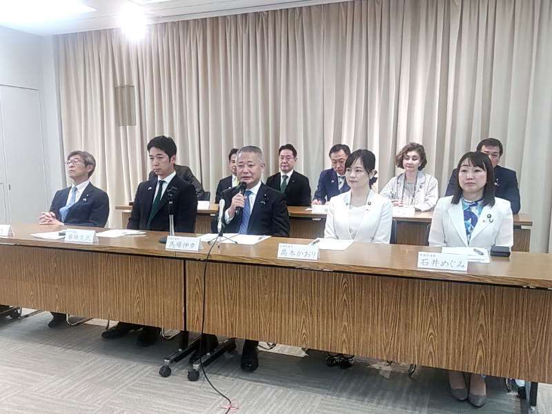 日本維新の会の国会議員による訪問団が台湾を訪れ、8日午後、頼清徳・総統を表敬訪問した。その後、日本台湾交流協会において記者会見を開いた。（写真：Rti）