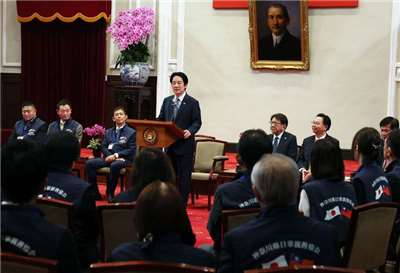 頼清徳・総統は7日、日本の「神奈川県日華親善協会」訪問団の表敬訪問を受けた。（写真：CNA）