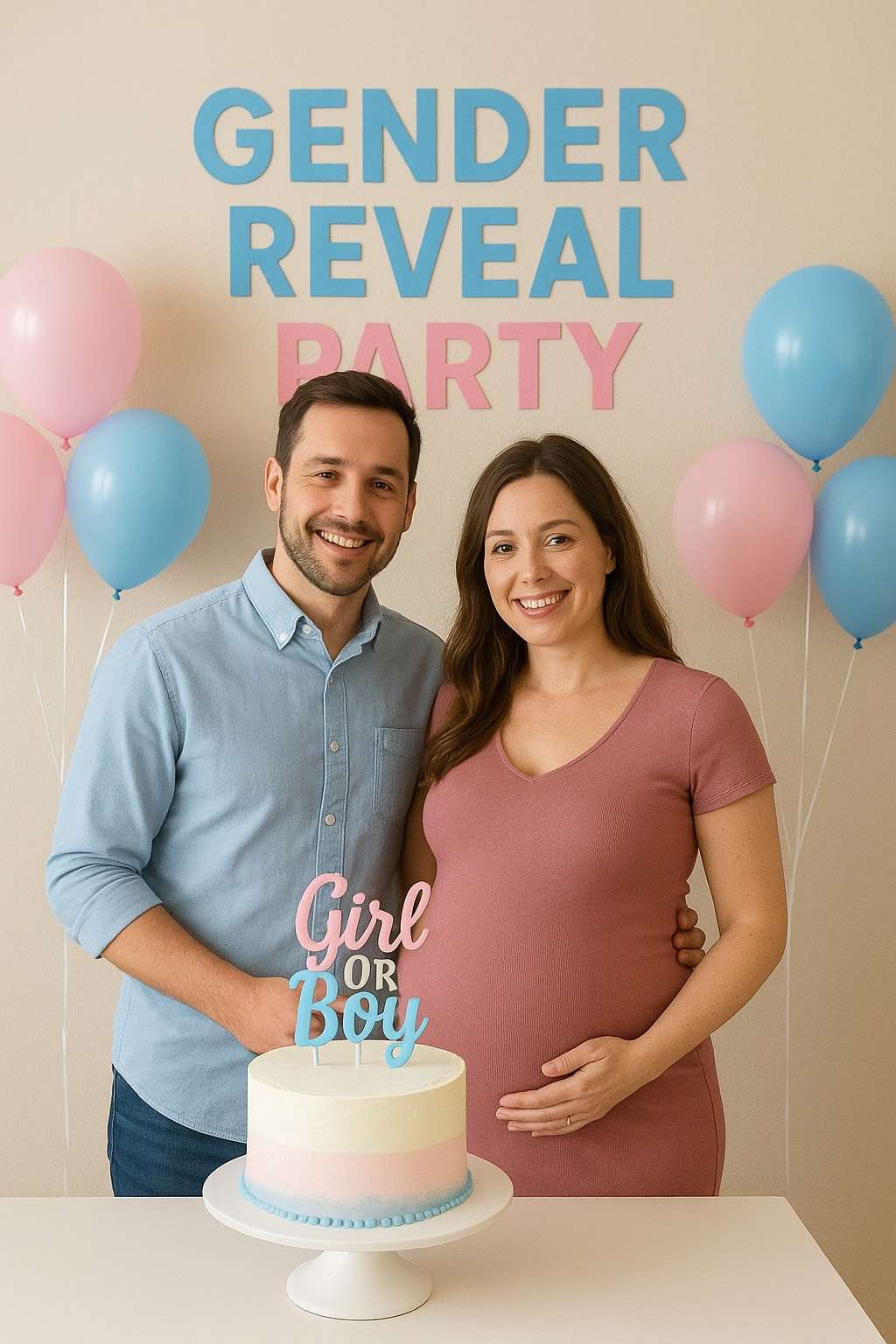 아이 성별을 공개하는 '젠더 리빌 파티' - 사진: AI 생선