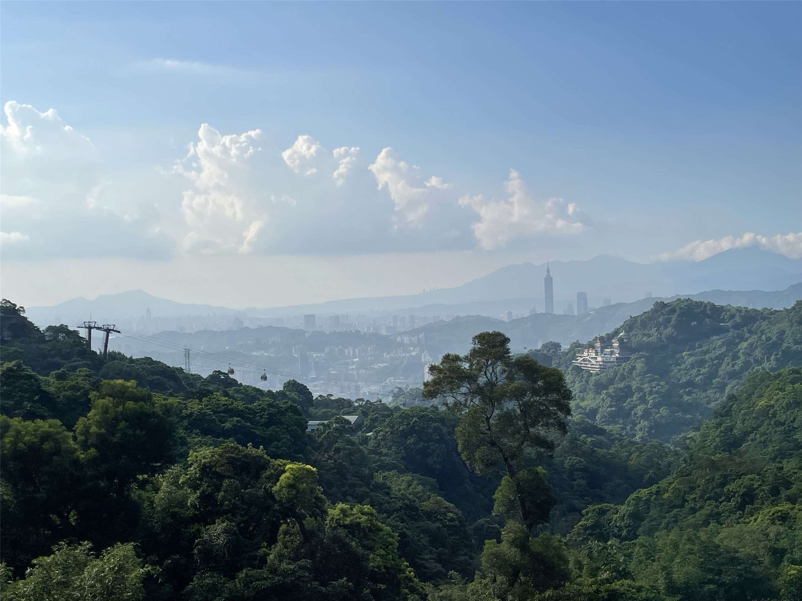마오콩에서 보는 타이베이 시내 풍경 - 사진: 안우산
