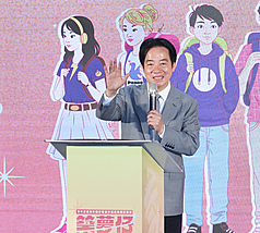 청년 해외 실천 성과발표회에 참석한 라이칭더(賴清德) 총통 - 사진: CNA