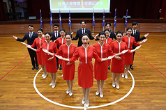 밍촨(銘傳)대학교가 41년 연속 경축대회의 의전 업무를 맡게 되었다.  - 사진: CNA