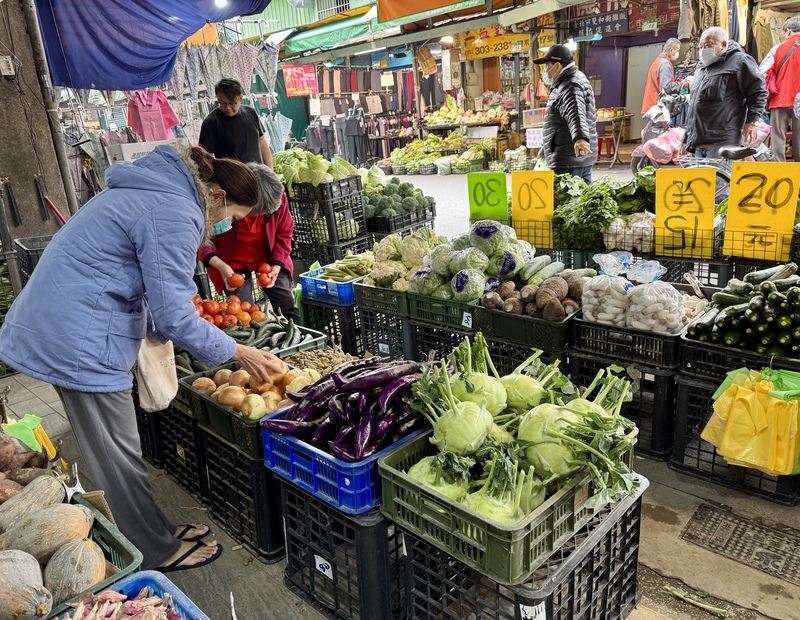  2025년 타이완의 소비자물가지수(CPI) 연간 상승률은 1.66%로 최근 5년 간 최저치를 기록했다. 사진은 타이베이 완화의 전통시장이다. - 사진: CNA