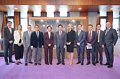 중화민국 외교장관 린쟈룽(林佳龍)은 어제(1/13) 캐나다 국회의원대표단과 회동했다. -사진: 중화민국 외교부 제공 via 중앙사2026.01.14.