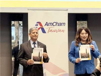 주타이완 미국상공회의소(台灣美國商會, AmCham Taiwan)는 27일 ‘2026년 상업경기전망 조사’를 발표했다. - 사진: CNA 