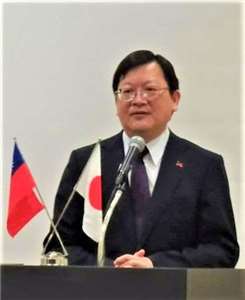 (주 오사카 처장 시기의 자료사진) 중화민국 외교부 산하 타이완·일본관계협회 사무총장 홍잉제(洪英傑, 비서장). -사진: 주오사카결제문화판사처 제공