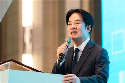 ▲ 라이칭더 총통이 16일(월) 그랜드 메이풀 호텔 타이베이에서 열린 2026 위산포럼 개막식에서 치사를 하고 있다. [사진 = 총통부 제공]