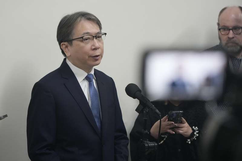 4월8일 입법원 외교ㆍ국방위원회에서 보고와 대정부질의응답에 출석한 국가안전국(NSB) 차이밍옌(蔡明彦) 국장. -사진: 중앙사 