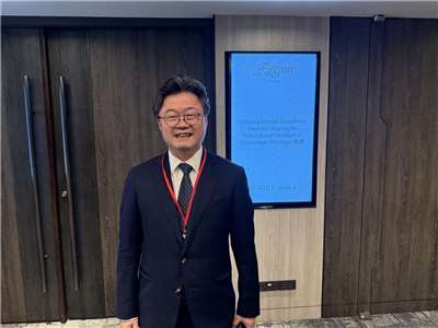 불통의 중국몽(2024) ㆍ 북미 관계, 그 숙명의 역사(2022) ㆍ 미중 전략 경쟁 심화와 경제 안보의 블록화가 남북관계에 미치는 영향(2021)ㆍ 팩트로 읽는 미중의 한반도 전략(2018) 등 국제 정치 외교 ㆍ안보 ㆍ경제를 아우르는 서적을 집필한 한국 경희대학교 주재우 교수는 사단법인 포르모사 공화회(FRA)의 초청으로 4월11일(토)  ‘민주의 방패 – 제1도련선 전(全)사회적 회복력 협력 국제포럼’에 참석했다. -사진: jennifer pai백조미
