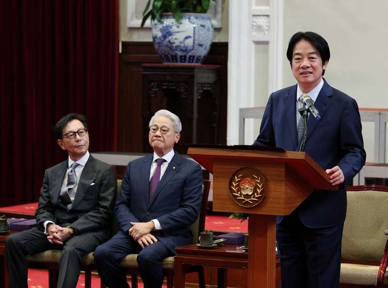 라이칭더(賴清德) 총통은 31일 ‘중화민국 상공협진회 제27대 신임 이사회 및 감사진’을 접견했다. - 사진: CNA