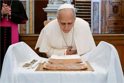 레오 14세 교황(Pope Leo XIV)이 바티칸에서 71세 생일을 맞이했다. - 사진: AFP