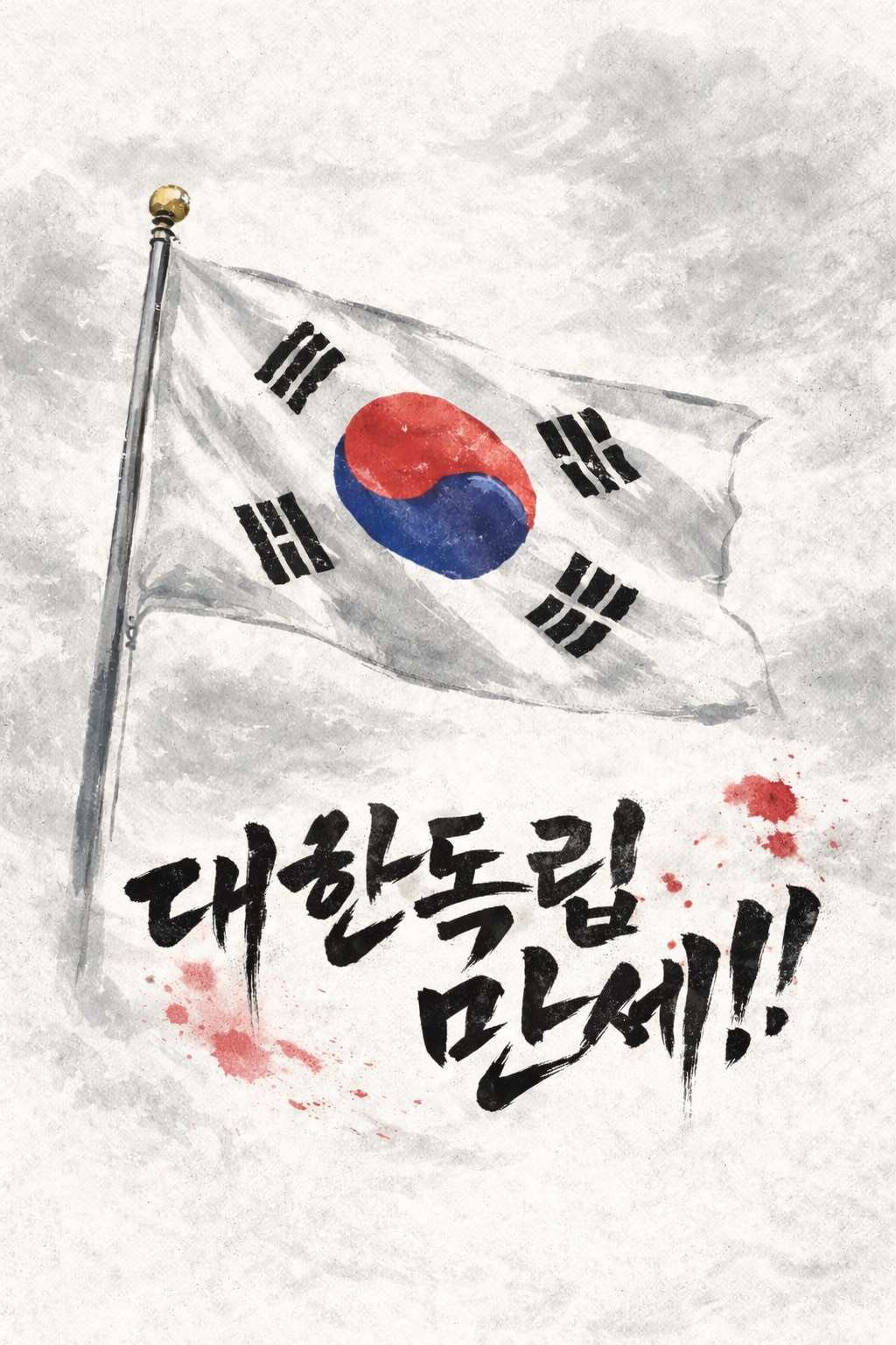 중화민국타이완한인회 주최로 ‘제107주년 삼일절 기념식’이 3월1일 오전 타이베이 한국학교 대강당에서 거행되었다.  -사진: 한인회 유금송 제공 AI생성 이미지