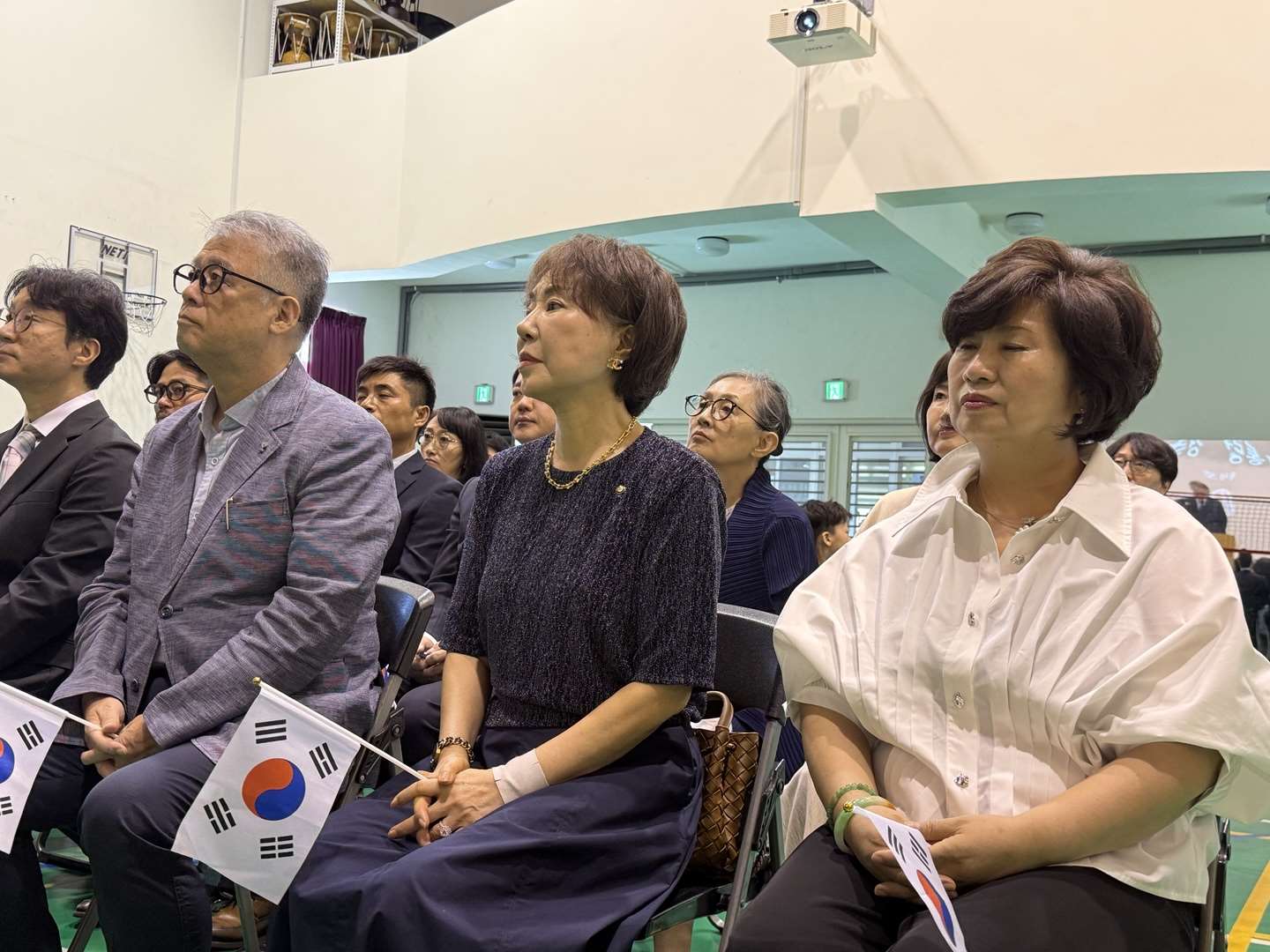 타이완 한인회 주최로 8월15일 오전 타이베이 한국학교 대강당에서 ‘제81주년 광복절’ 기념행사가 거행되었다. -사진: jennifer pai백조미
