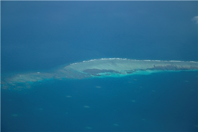 The Second Thomas Shoal in the Spratly Islands, which is a subject of sovereignty disputes.
