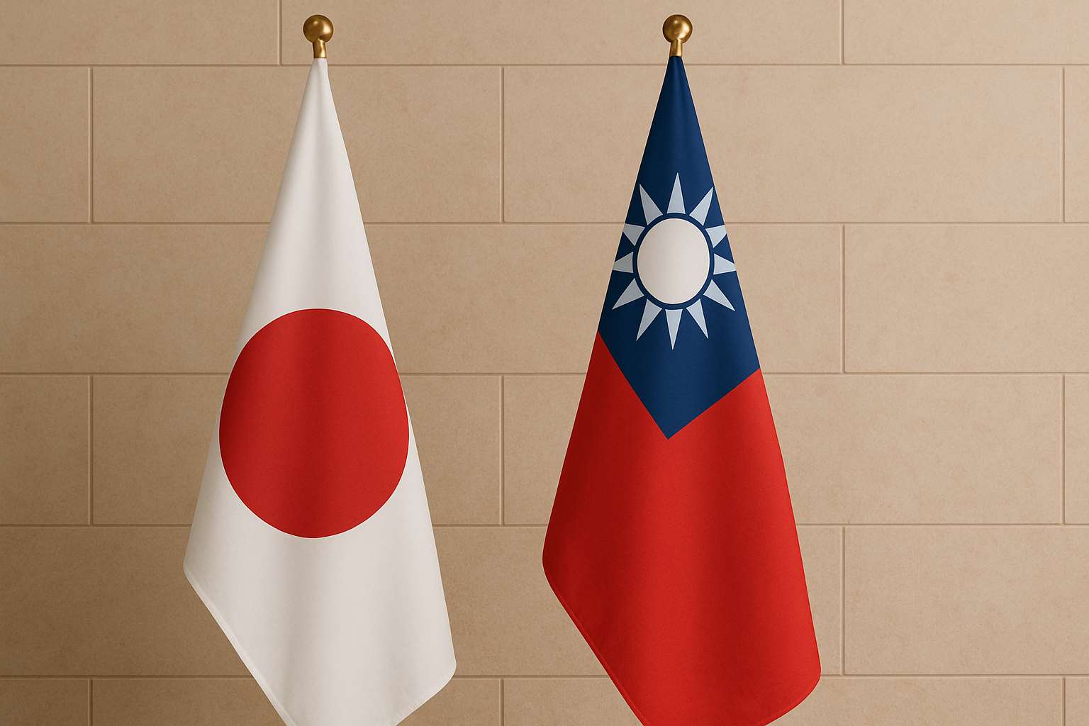 Taiwan at Japan relationship. (AI generated image)