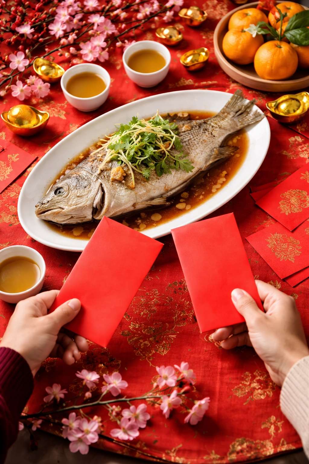 Lunar New Year feast celebration