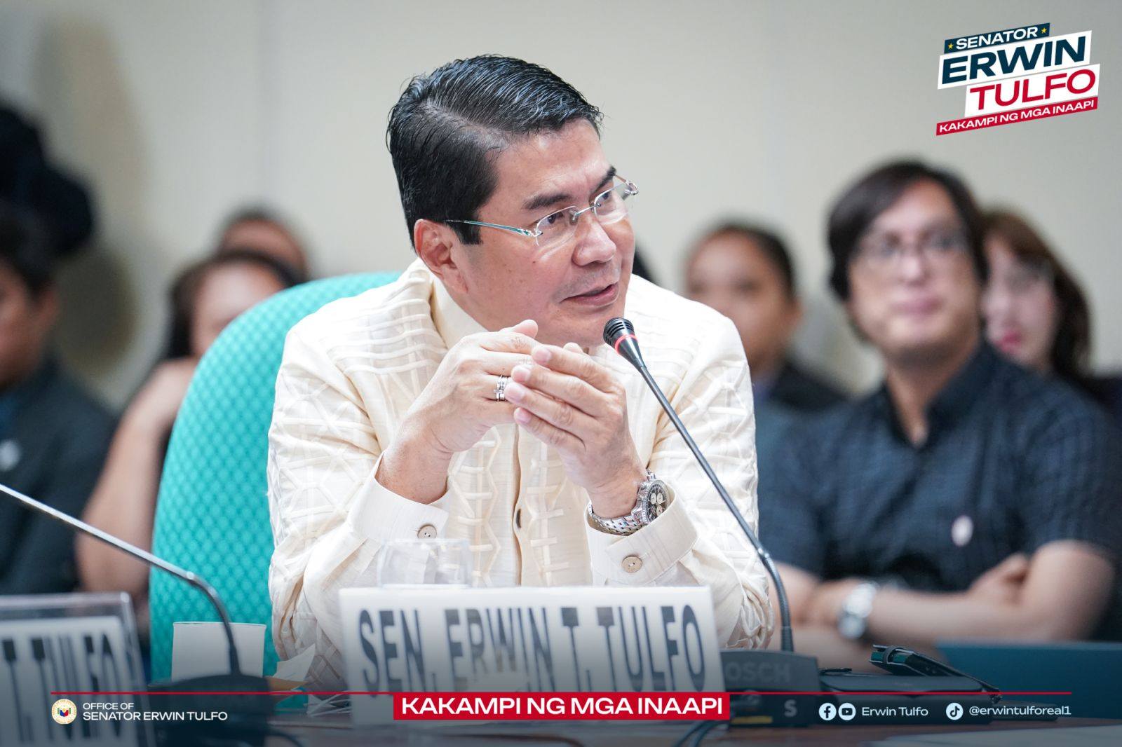 Philippine Senator Erwin Tulfo. (Photo: FB/erwintulforeal)