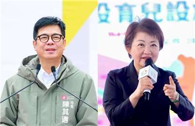 Si Mayor ng Kaohsiung na si Chen Chi-mai (kaliwa) at Mayor ng Taichung na si Lu Shiow-yen (kanan) (larawan mula sa Facebook ni Chen Chi-mai at Lu Shiow-yen)