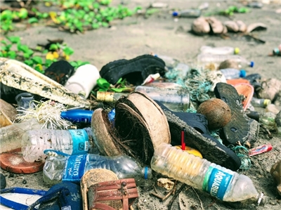 Basurang Pandagat, Polusyon sa Karagatan, Basurang Solido, at Plastik na Basura

(Larawang kuha ni John Cameron mula sa Unsplash)

o mas natural para sa caption ng balita:

Mga basurang pandagat, polusyon sa karagatan, at plastik na basura na nagdudulot ng pinsala sa kapaligiran ng dagat.(Larawan: John Cameron/Unsplash)