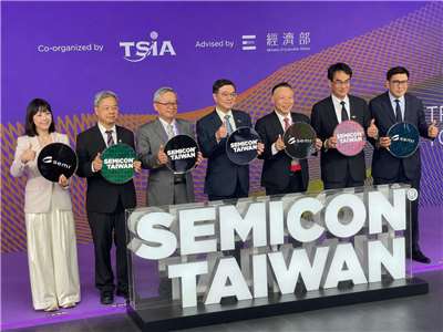 Pagbubukas ng SEMICON Taiwan 2026 na dinaluhan ng Premier, ng Minister of Economic Affairs, at ng Chairperson ng National Development Council. (Larawan mula sa Rti)