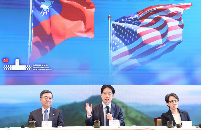 Пресс-конференция, посвящённая подписанию Соглашения о взаимной торговле между Тайванем и США. Фото: CNA