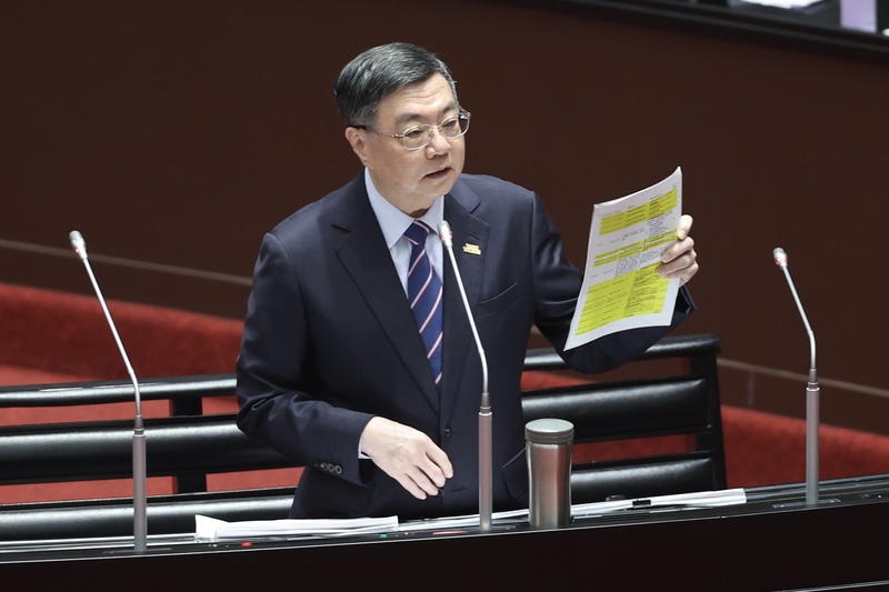 國民黨立委傅崐萁7日在立法院質詢時，稱中央沒有撤離計畫。行政院長卓榮泰(圖)回應，撤離計畫和實施執行當然是地方政府，是地方政府沒有完成撤離計畫。