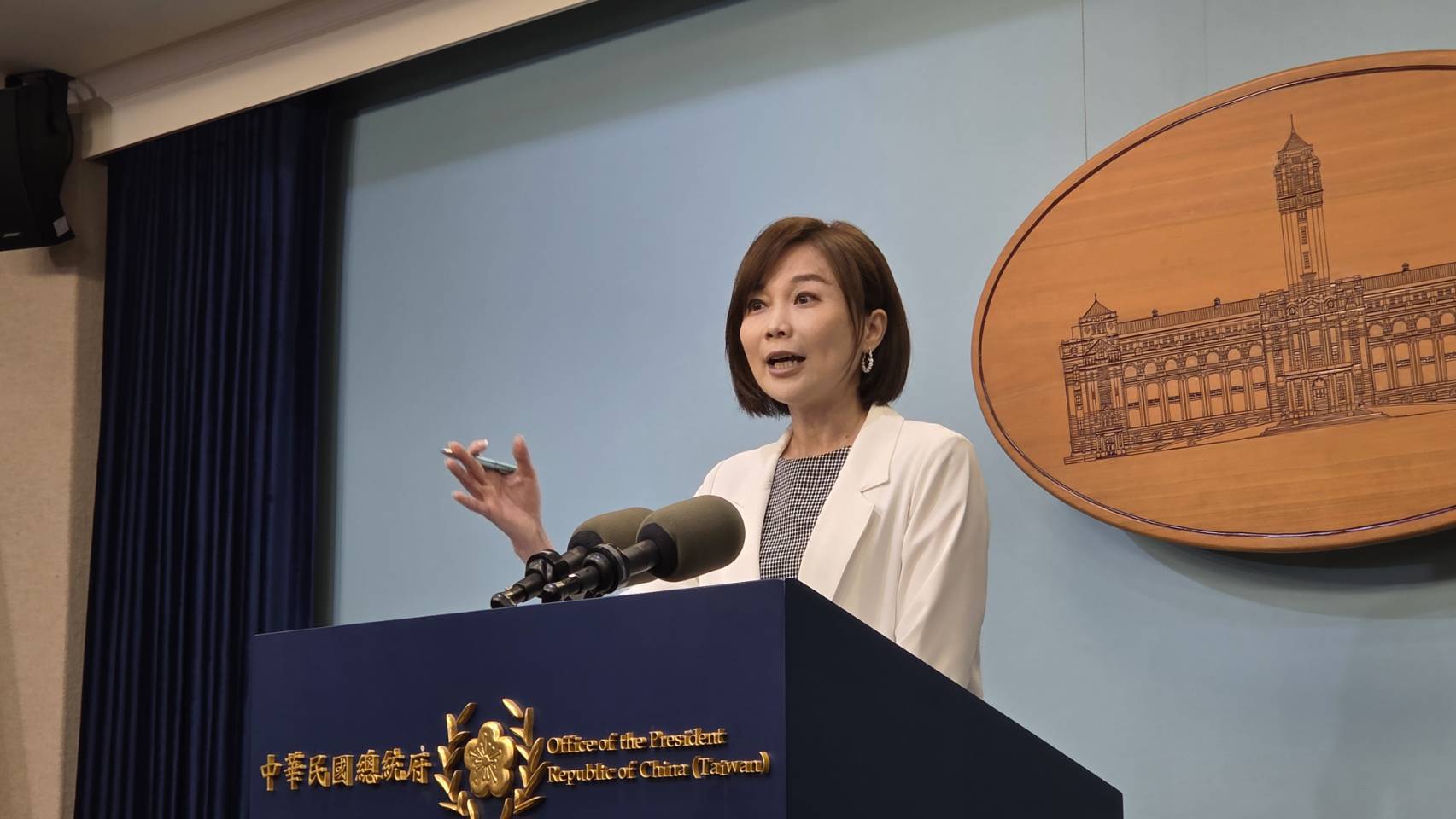 總統府發言人郭雅慧。資料照片（劉玉秋 攝）