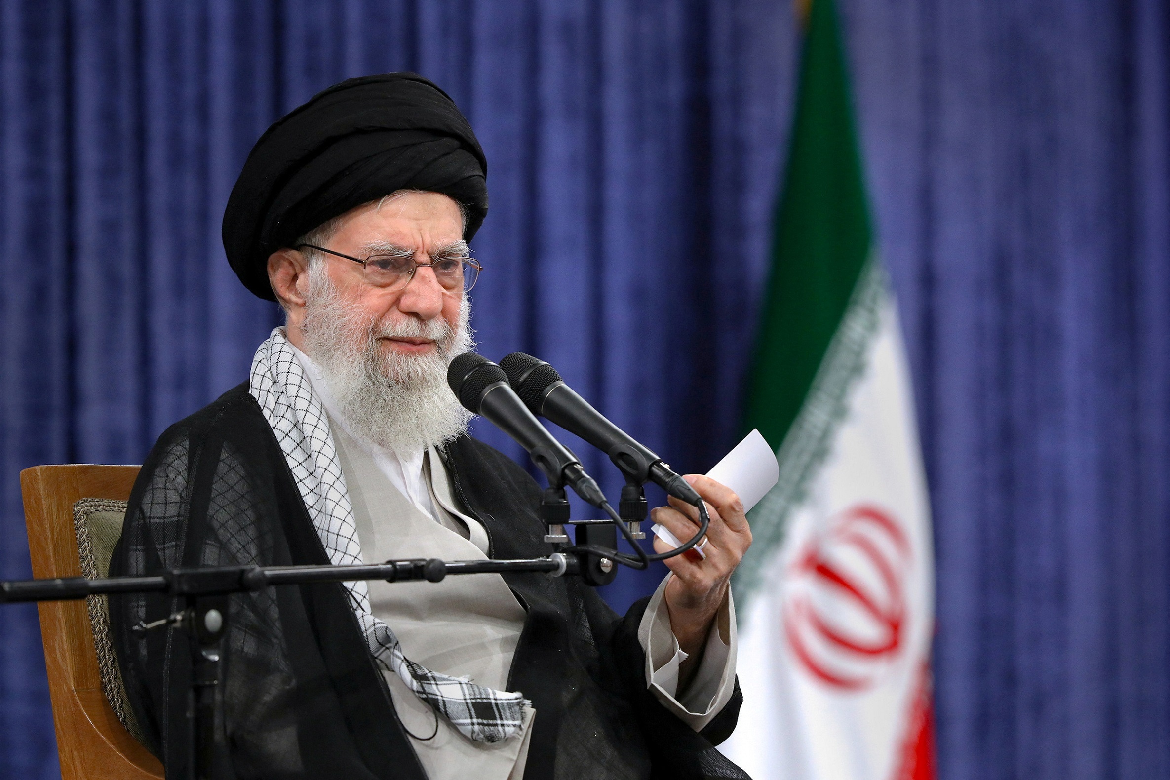 伊朗最高領導人哈米尼(Ayatollah Ali Khamenei)。 (檔案照)