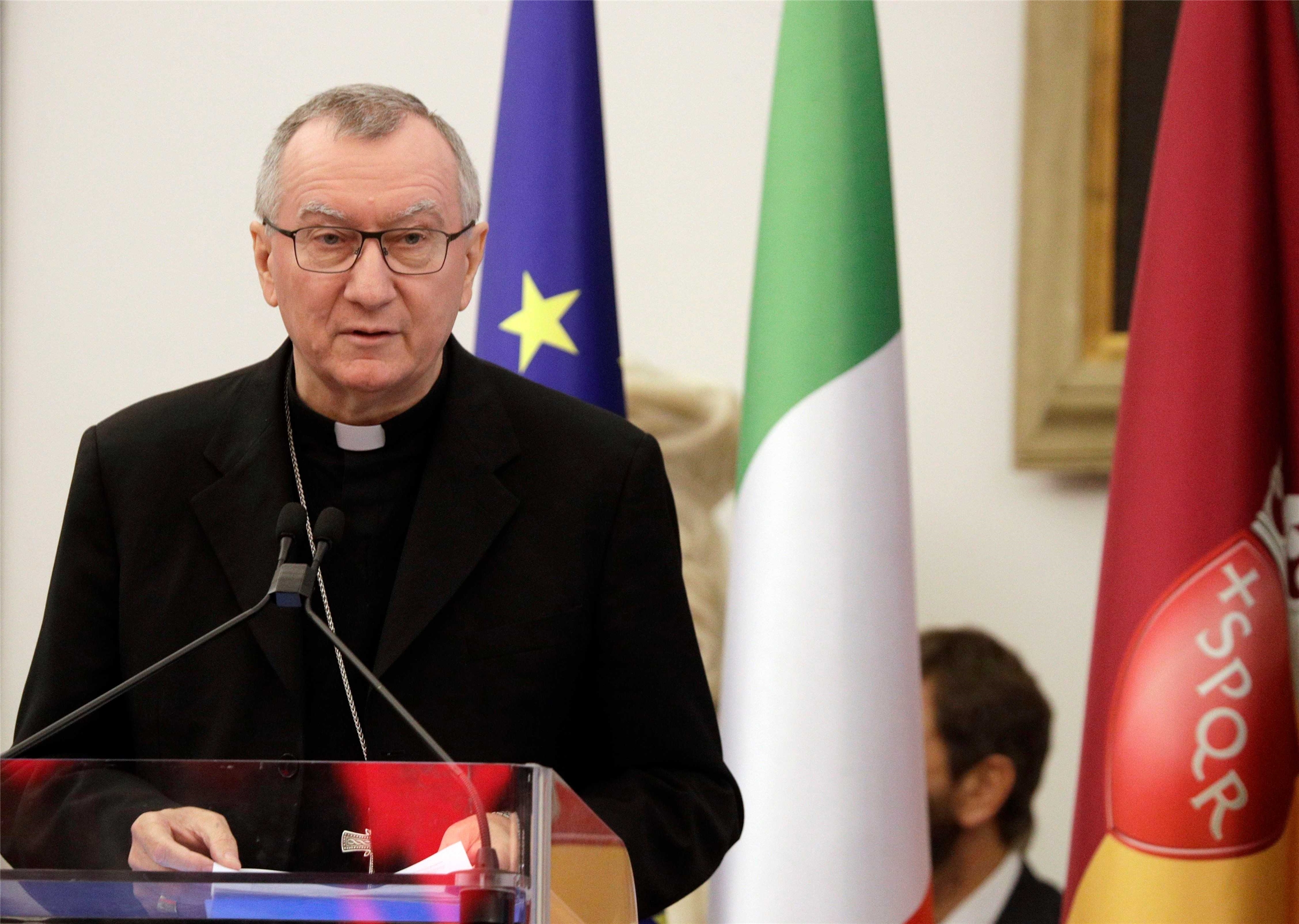 教廷國務卿帕洛林( Pietro Parolin)譴責加薩「屠殺」。資料照。