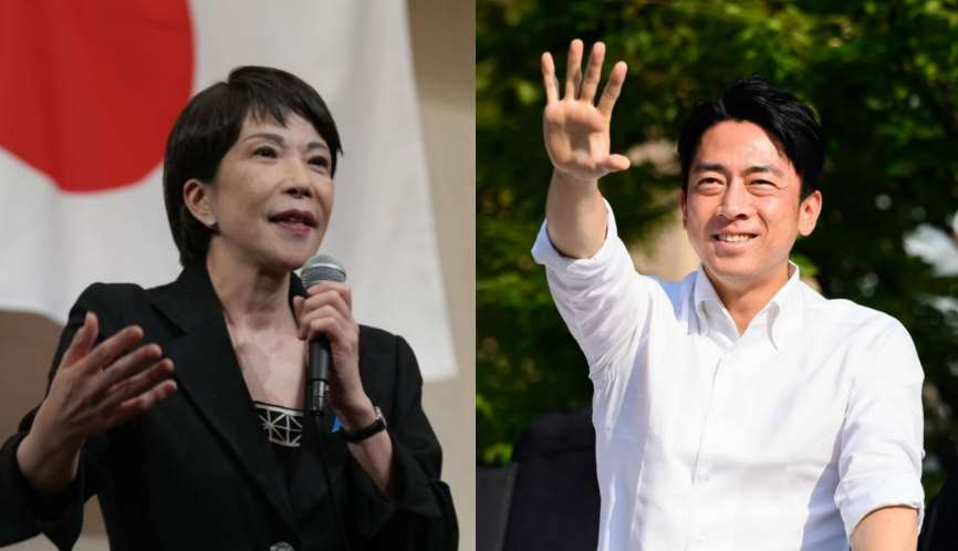 日本前經濟安保大臣高市早苗(左)、日本農林水產大臣小泉進次郎(右)。資料照。圖:(X@takaichi_sanae、FB/@shinjiro.koizumi，央廣合成)