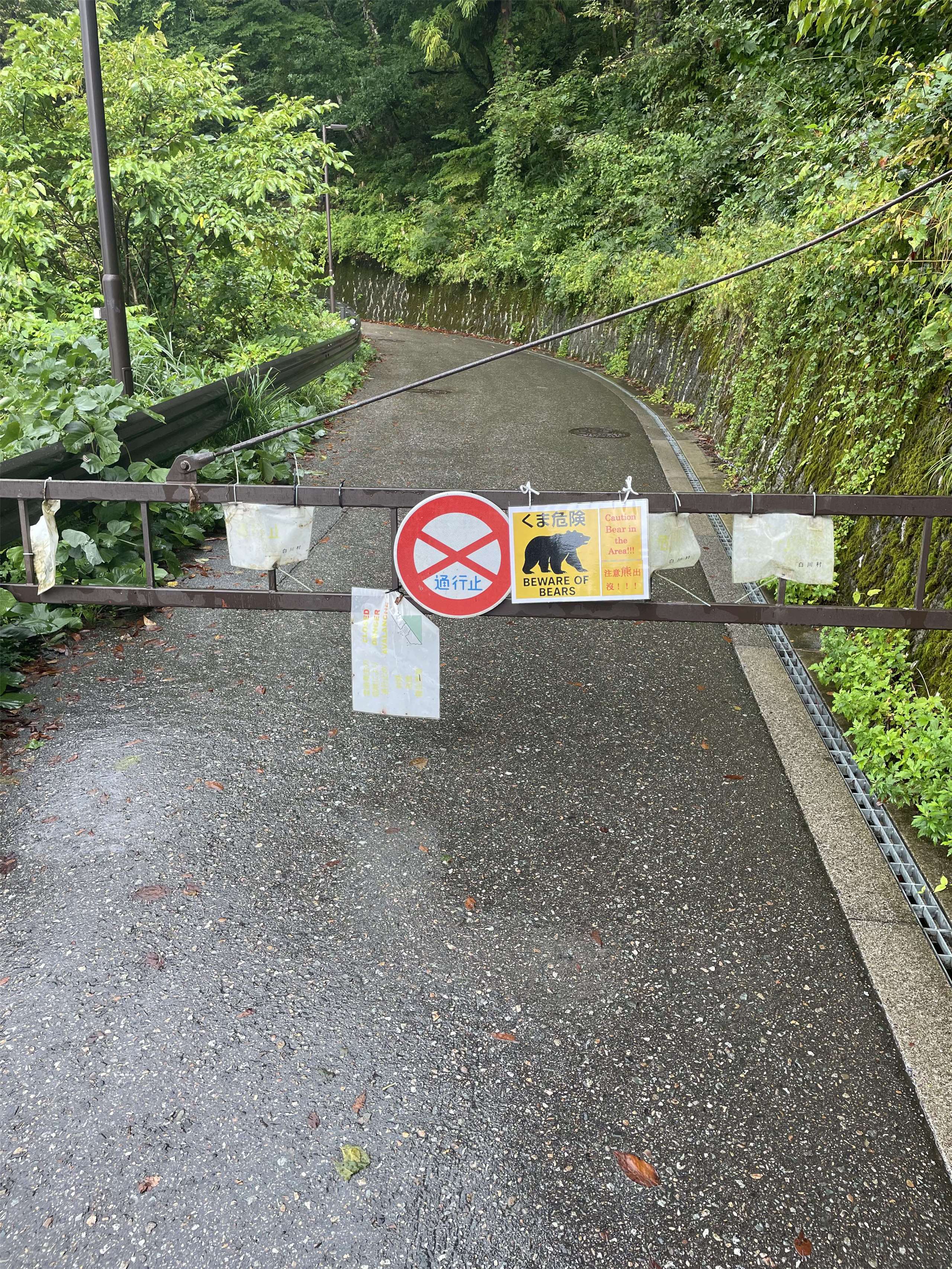 知名旅遊勝地白川鄉合掌村5日發生熊出沒導致一名觀光客受傷事件，事發後緊急封閉周邊道路。(日本白川村官網)